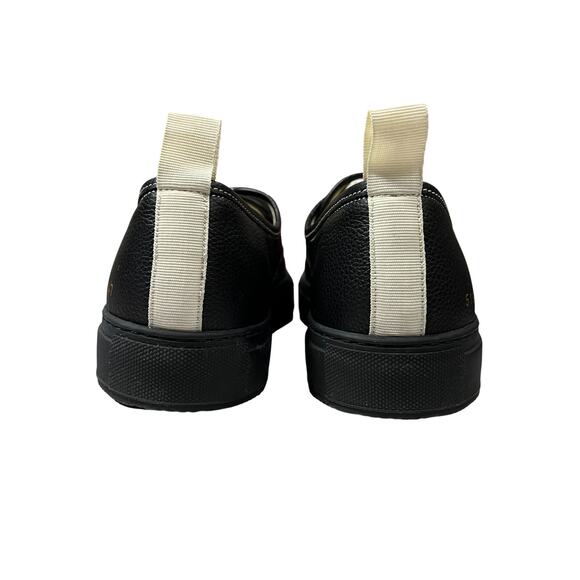 NEW COMMON PROJECTS Four Hole Low Sneakers Black Leather EU 42 US 9 Shoes ITALY - Picture 9 of 13